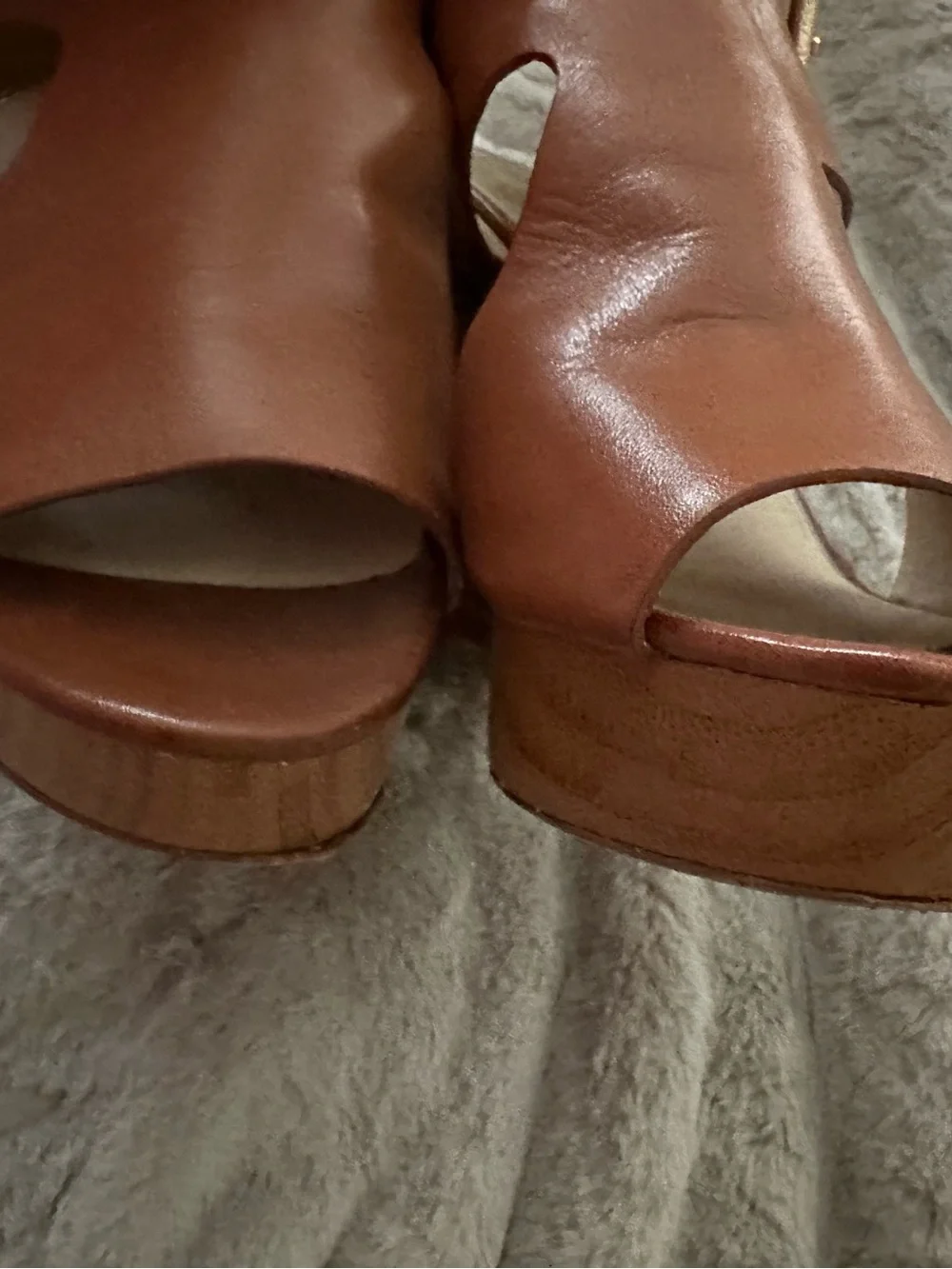 Michael Kors Josephine Wedge Sandal with Gold Buckle